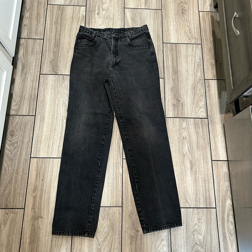 Vintage Denim Rocky Mountain Bareback Womens Jeans 34x34 Black Riding Rodeo